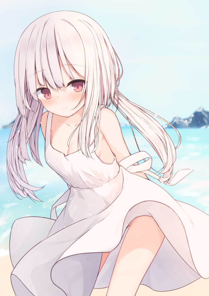 This is a pixiv picture whose title is 白ワンピ.