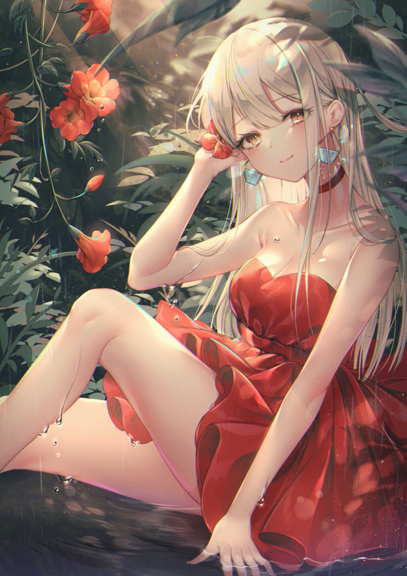 This is a pixiv picture whose title is 🌺🌿.