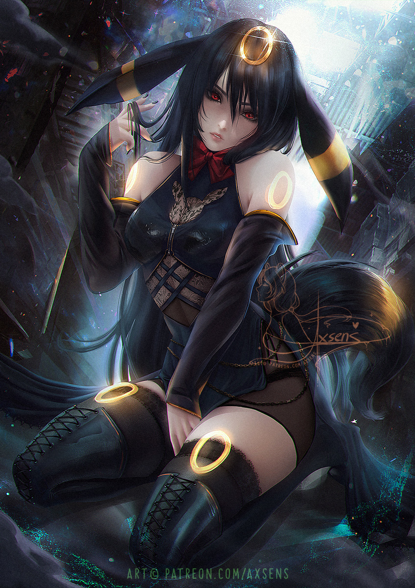 This is a pixiv picture whose title is ブラッキー / Umbreon.