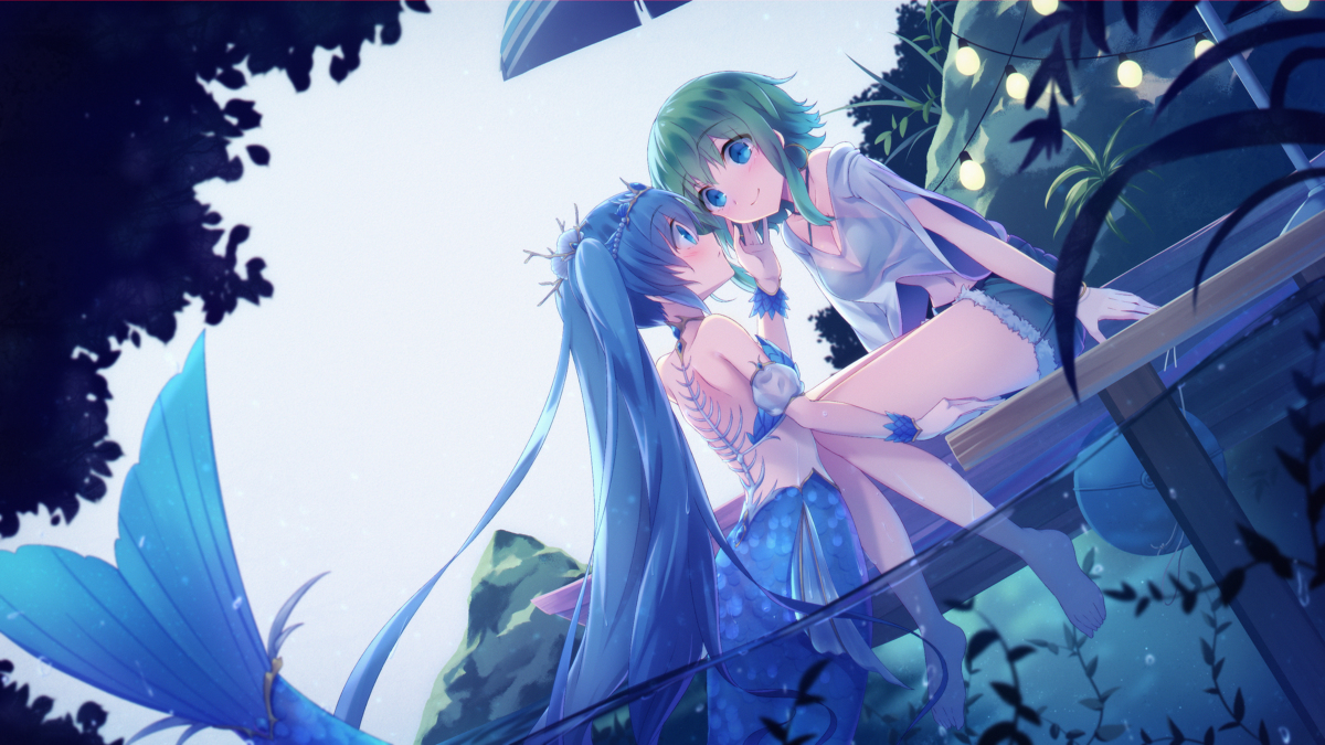 This is a pixiv picture whose title is Mermaiding of Love.