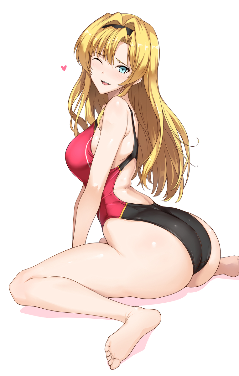 This is a pixiv picture whose title is ゼタ競泳水着.