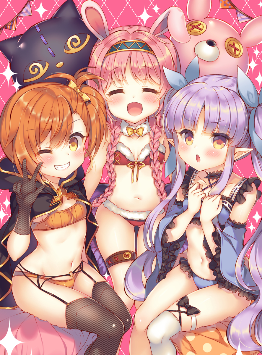 This is a pixiv picture whose title is リトルリリカル下着部.