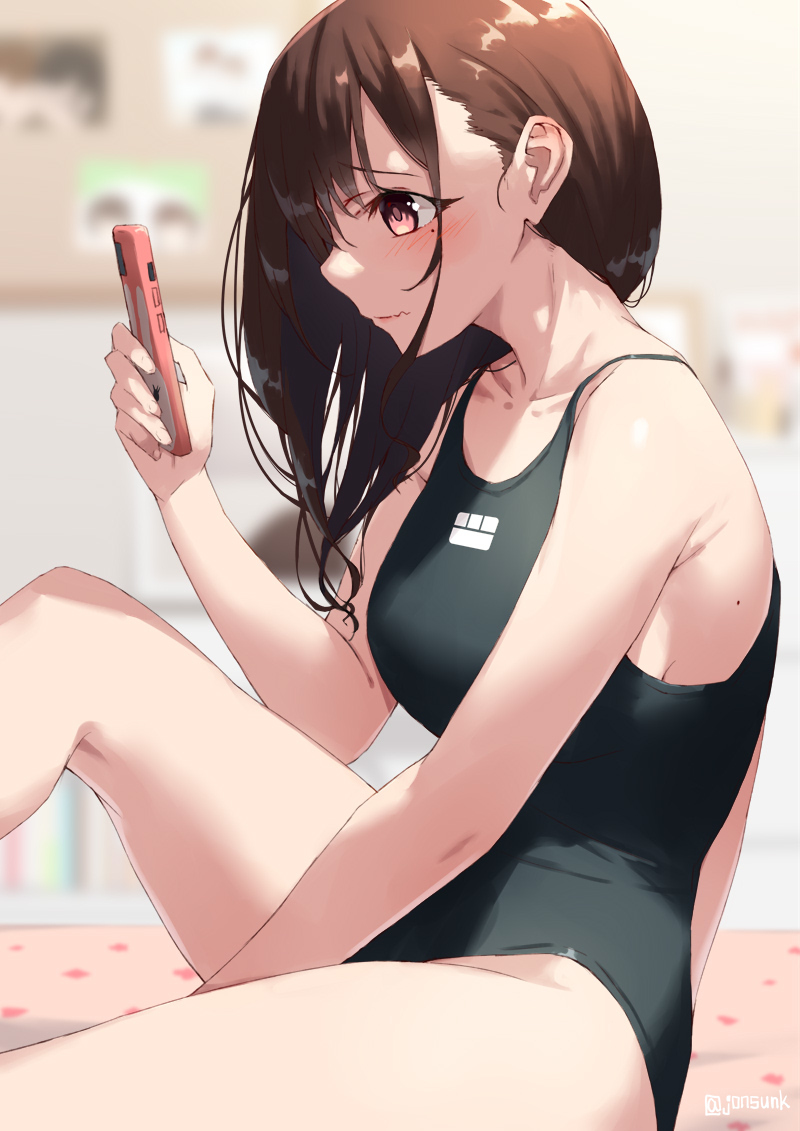 This is a pixiv picture whose title is 自撮りをダメ出しされたJD.