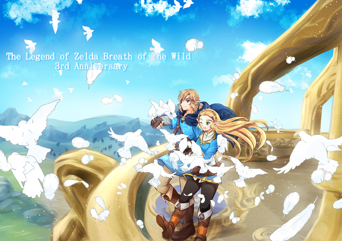This is a pixiv picture whose title is BotW3周年.