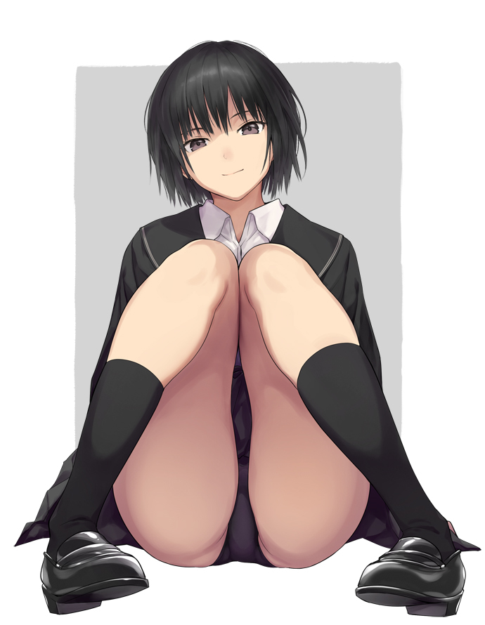 This is a pixiv picture whose title is 競泳水着は平気なのにパンツは恥ずかしい七咲.