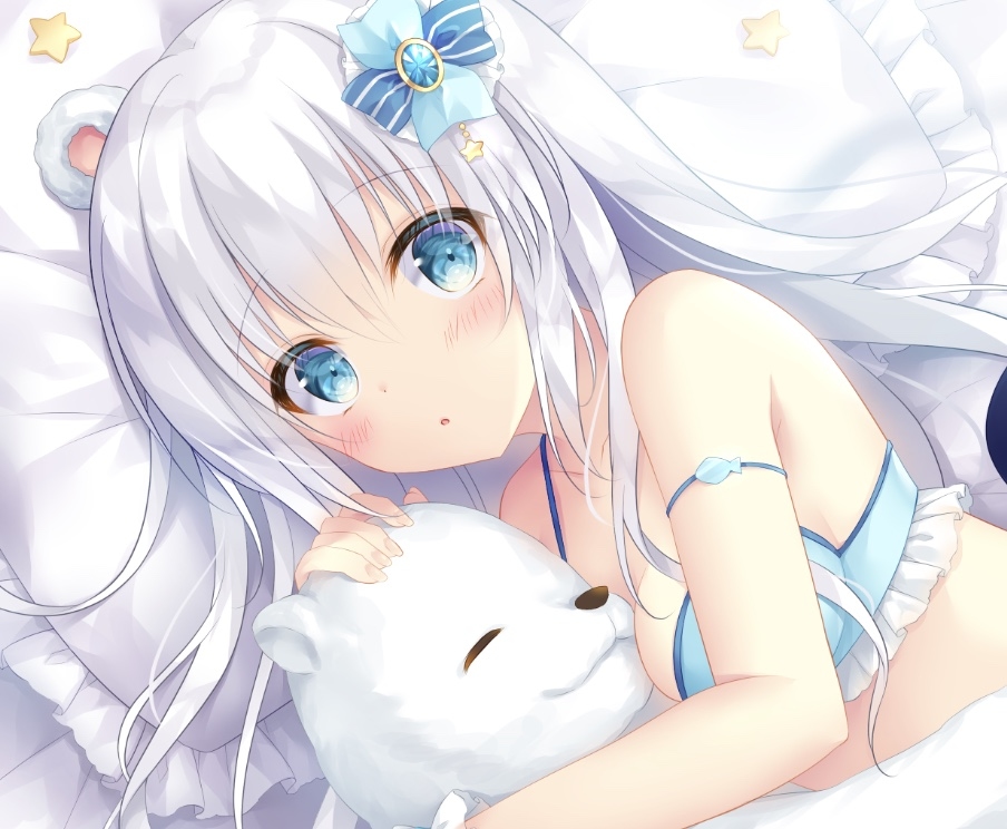 This is a pixiv picture whose title is 🧸💙☁️.