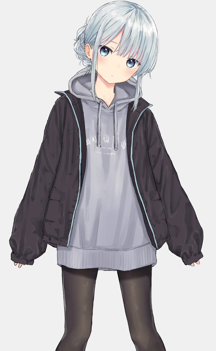 This is a pixiv picture whose title is 銀髪ちゃん.