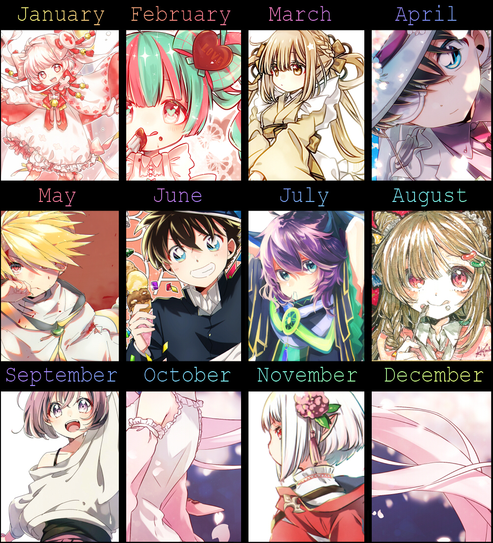 This is a pixiv picture whose title is 2019絵師進化録.