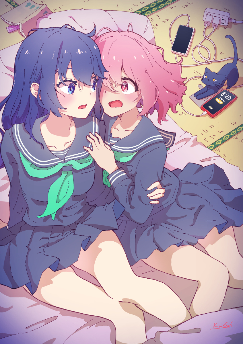 This is a pixiv picture whose title is 仮病しかない.