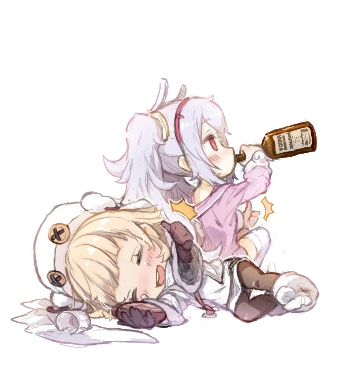 This is a pixiv picture whose title is 飲んでて楽しい北方連合の～.