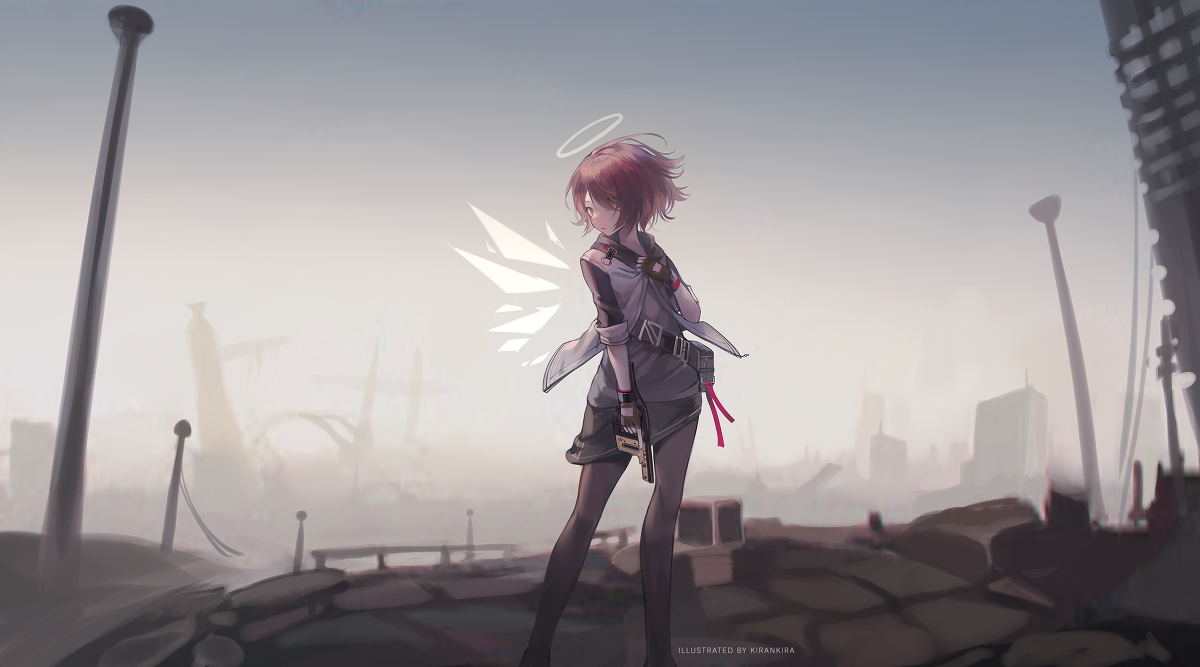 This is a pixiv picture whose title is Exusiai.