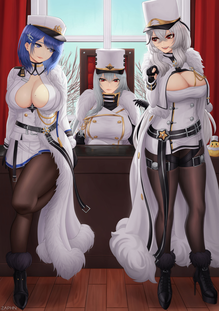 This is a pixiv picture whose title is [AL] Chapayev - Rossiya - Gangut.