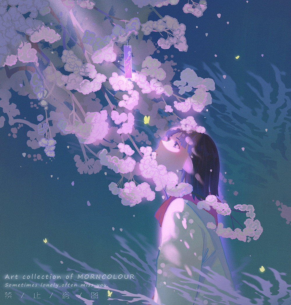 This is a pixiv picture whose title is 花的呢喃.