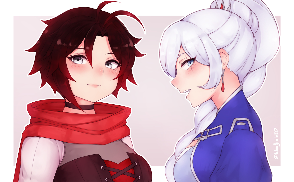 This is a pixiv picture whose title is Ruby Rose / Weiss Schnee.