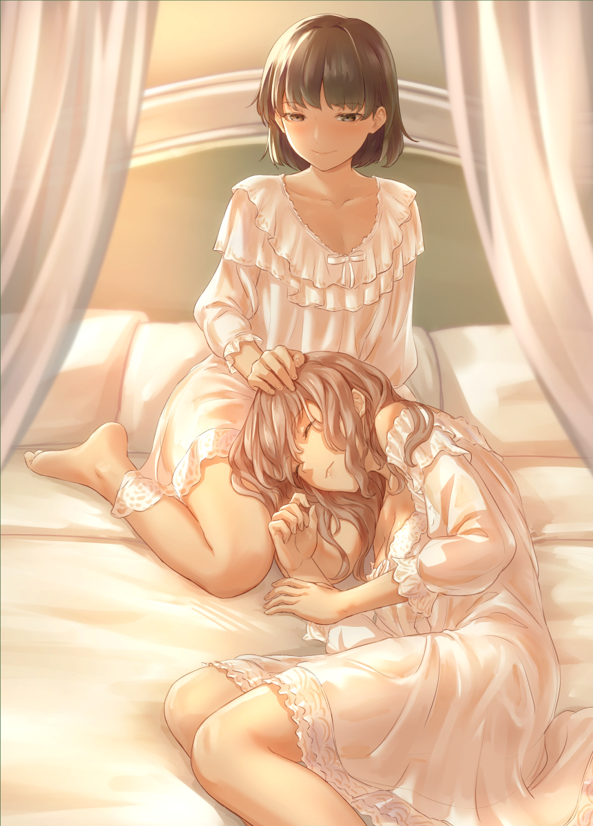 This is a pixiv picture whose title is 朝.