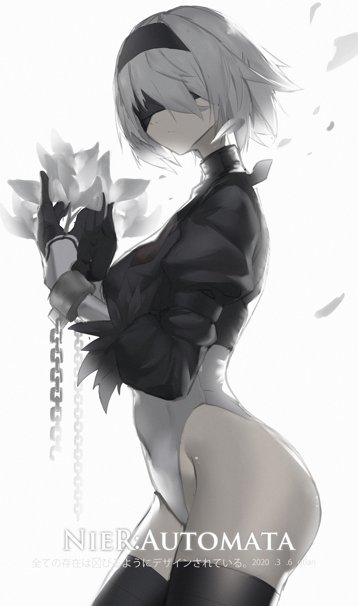 This is a pixiv picture whose title is 2b.