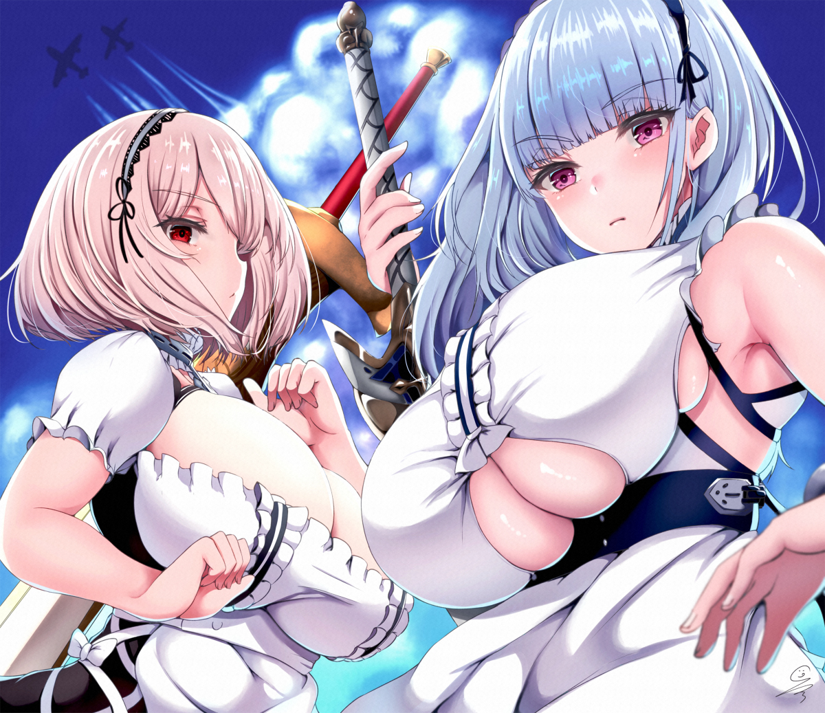 This is a pixiv picture whose title is ご主人様をお守りします.