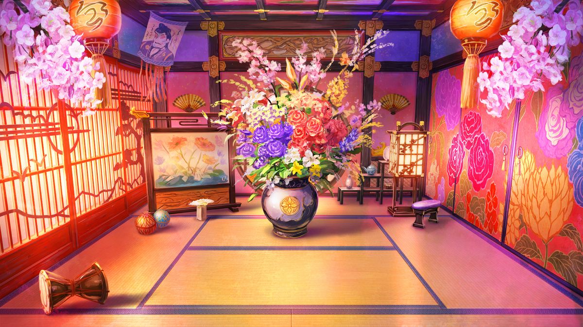 This is a pixiv picture whose title is ［仕事絵］花魁俺嵐コンフュージョン_室内.