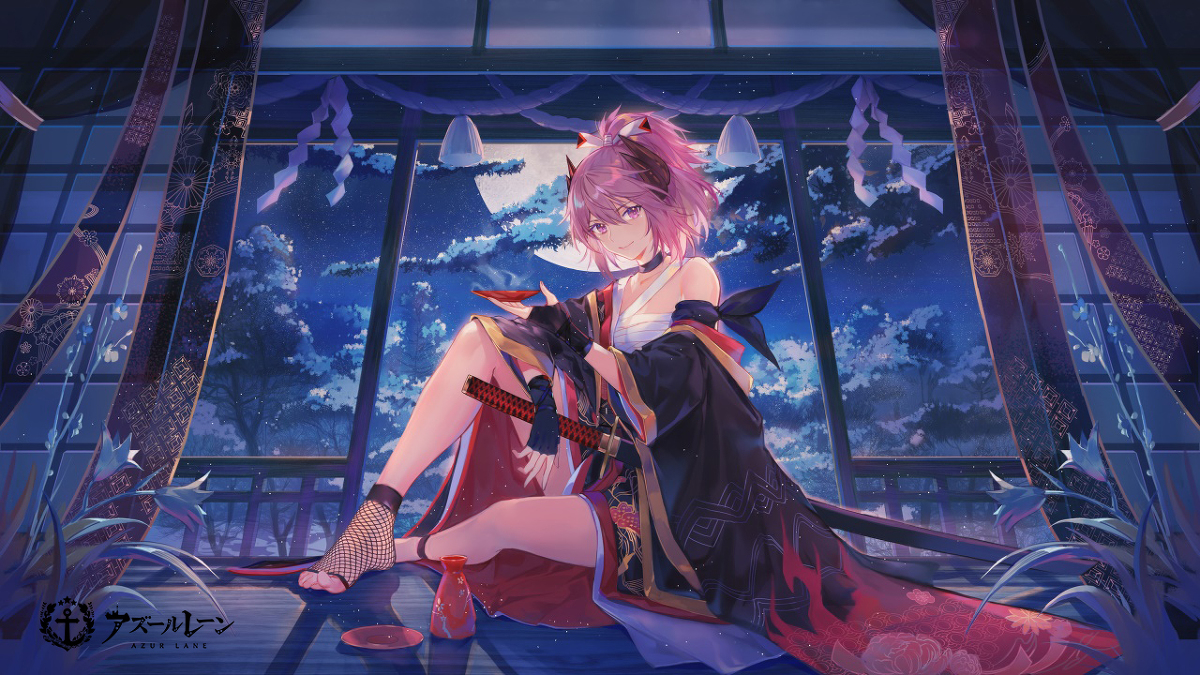 This is a pixiv picture whose title is 月の夜.