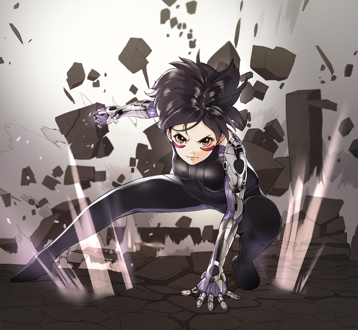 This is a pixiv picture whose title is ヒーロー着地.