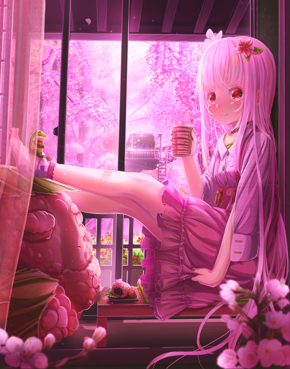 This is a pixiv picture whose title is 桜の匂う茶室へようこそ.