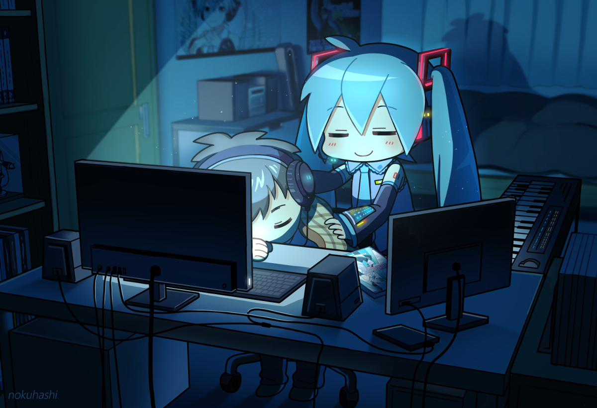 This is a pixiv picture whose title is ミクの日.