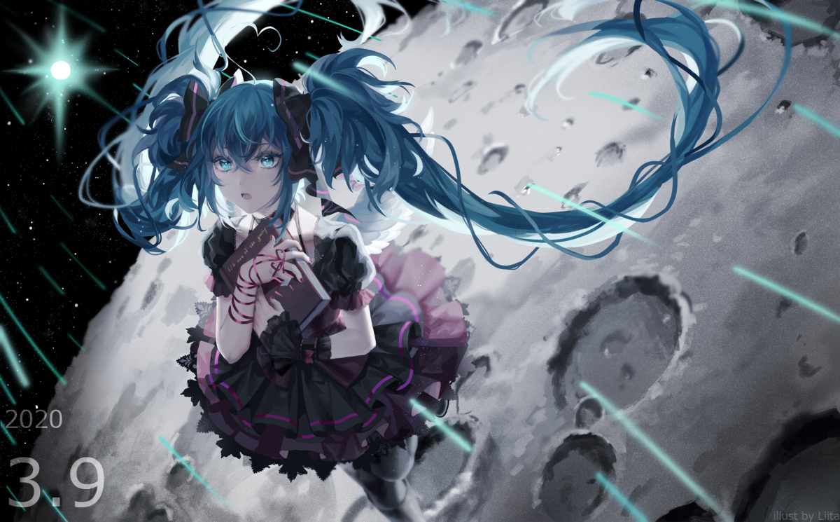 This is a pixiv picture whose title is 「1／6  out of the gravity」.