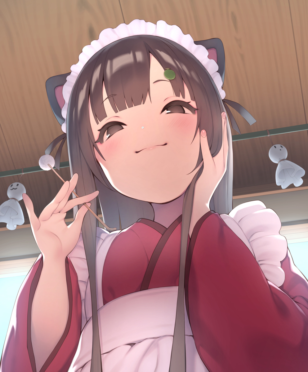 This is a pixiv picture whose title is 雨上がりのお仕事.