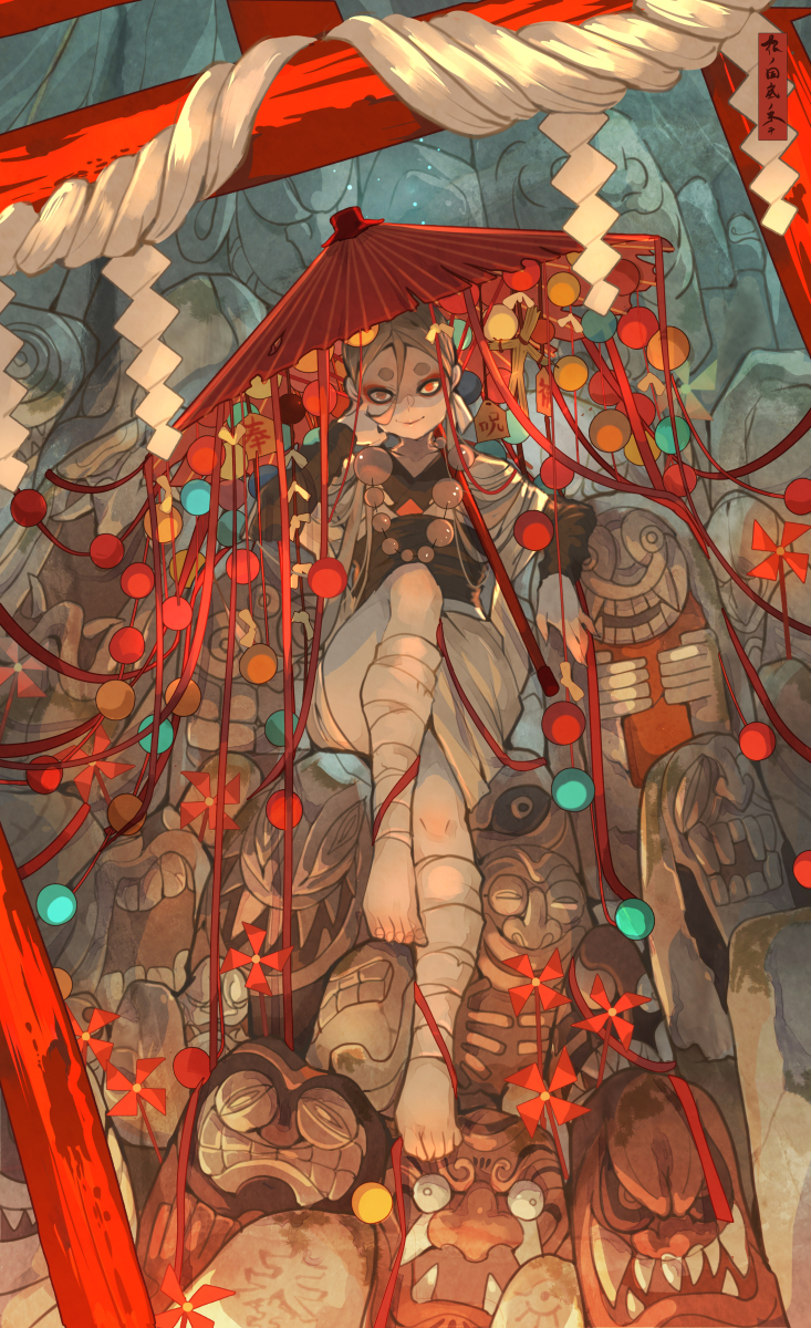 This is a pixiv picture whose title is 逢 魔 ヶ 刻 -根の国底の果て-.