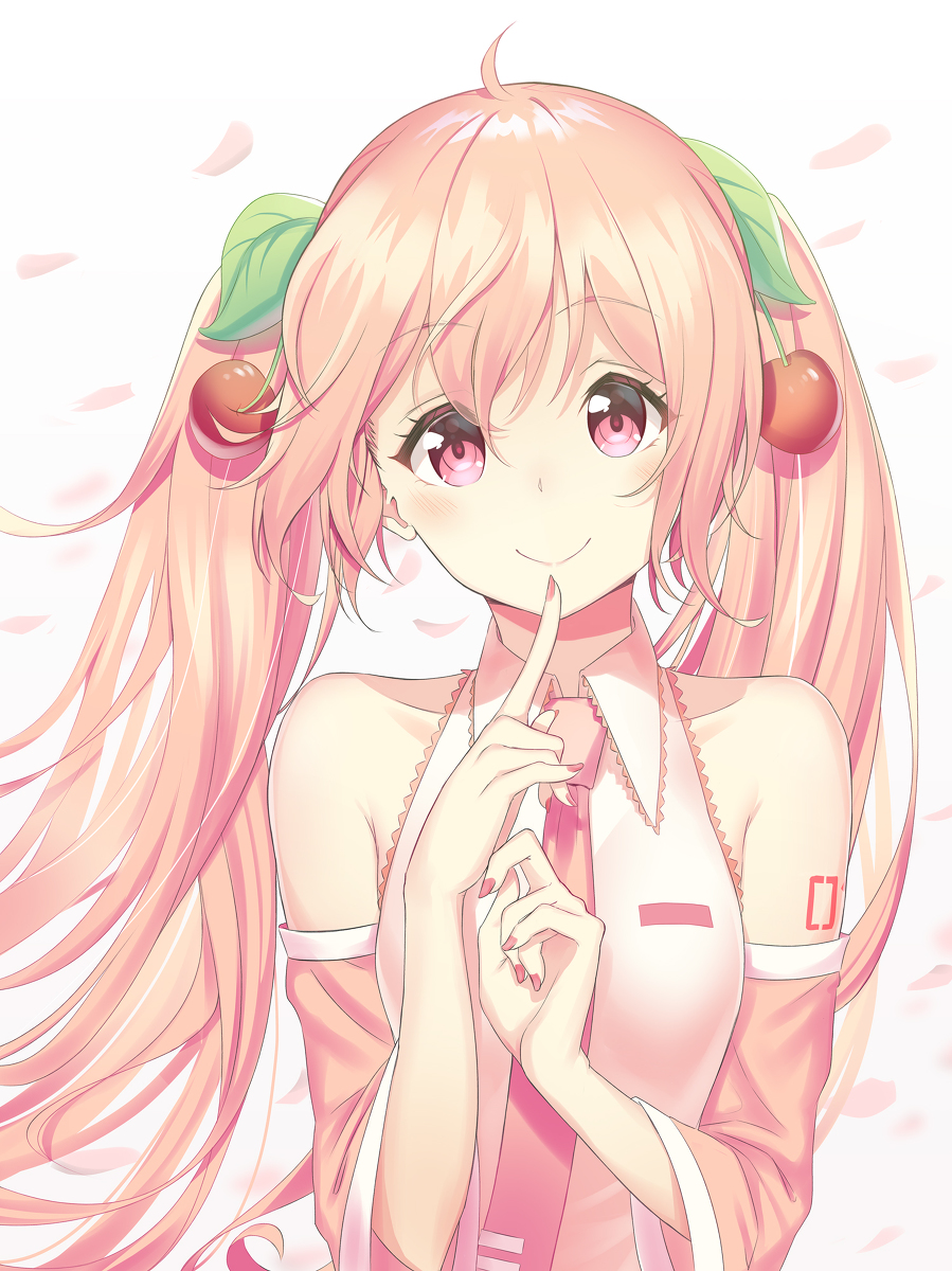 This is a pixiv picture whose title is 桜ミク.
