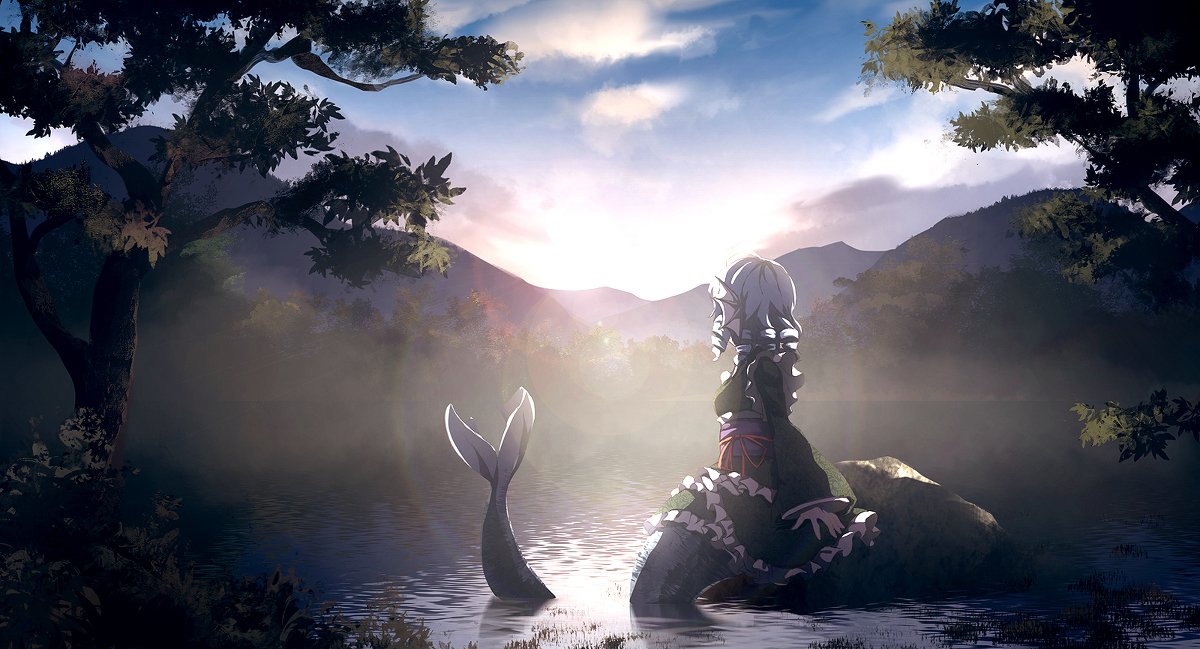 This is a pixiv picture whose title is 朝霧.
