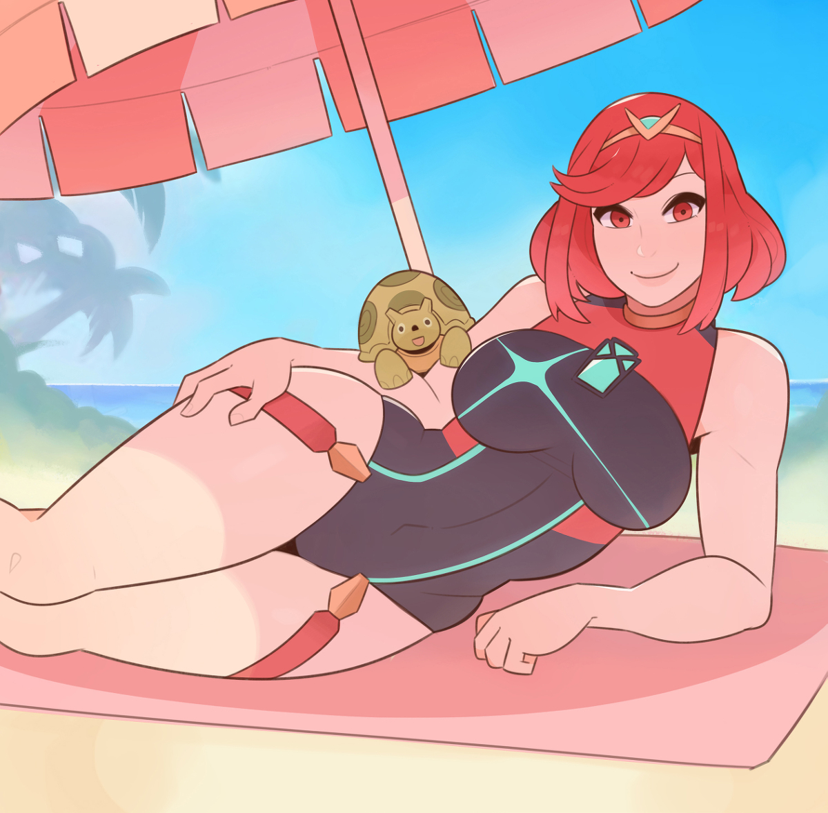 This is a pixiv picture whose title is Xenoblade, Pyra.
