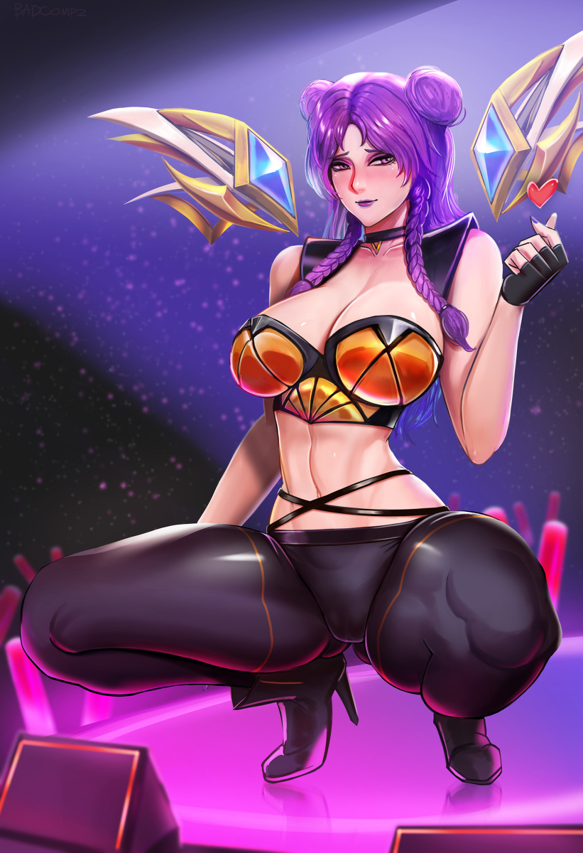 This is a pixiv picture whose title is KDA Kaisa On Stage.