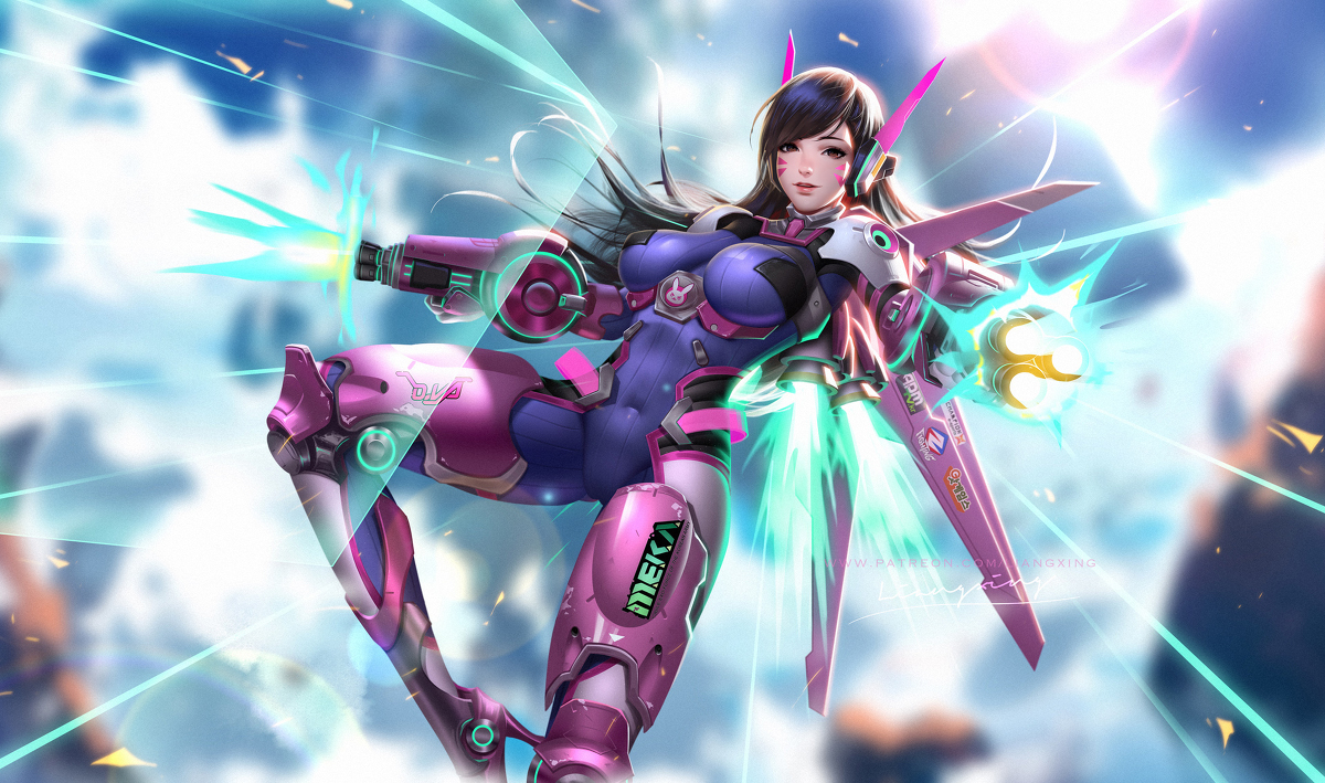 This is a pixiv picture whose title is Dva.