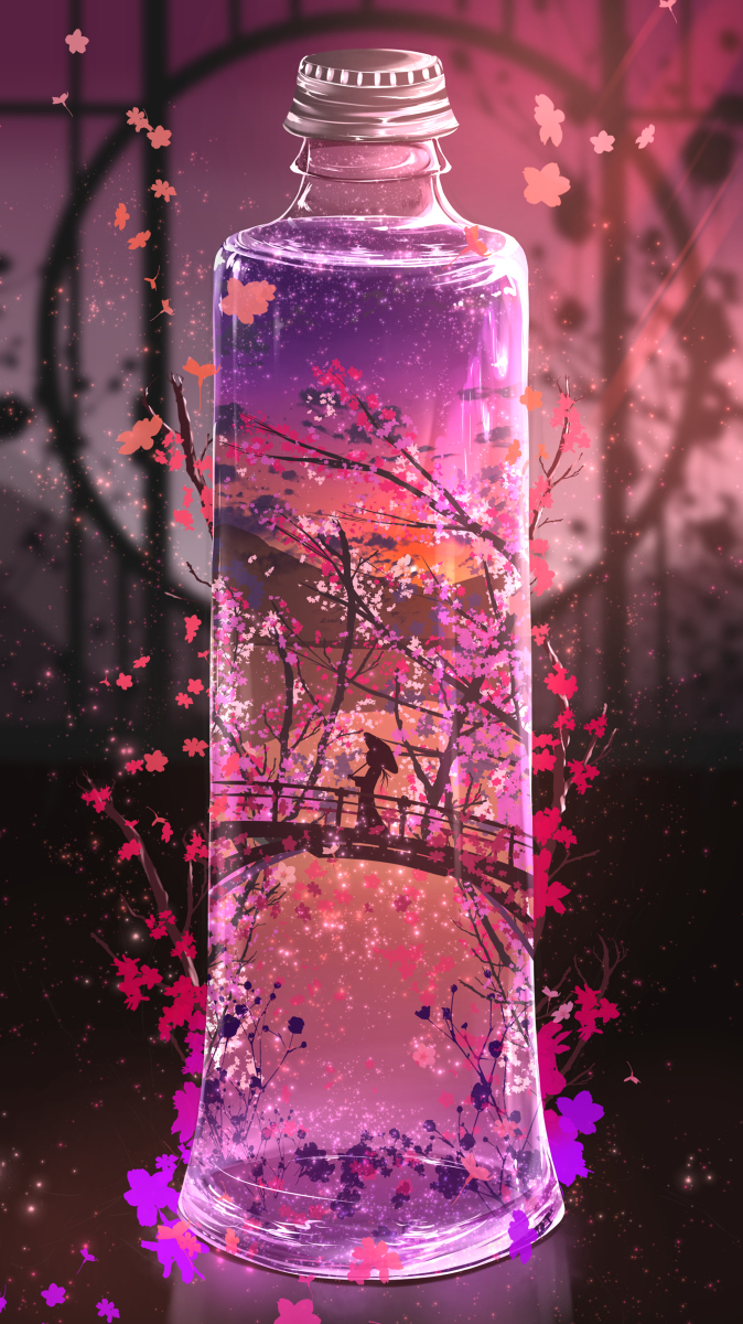 This is a pixiv picture whose title is 桜のハーバリウム.