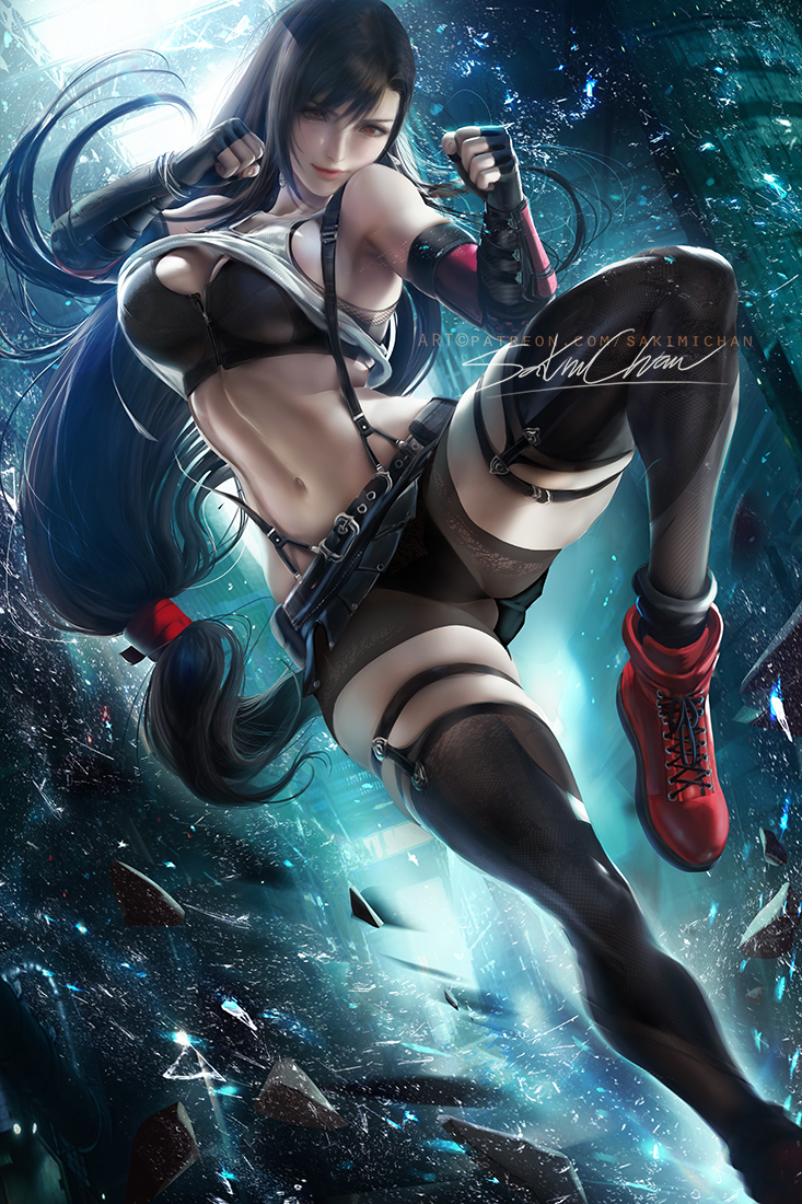 This is a pixiv picture whose title is 蒂法·洛克哈特 Tifa Lockhart.