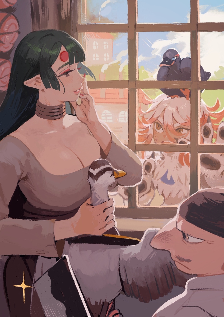 This is a pixiv picture whose title is 【PFAOS】香りに誘われ巡り会う.