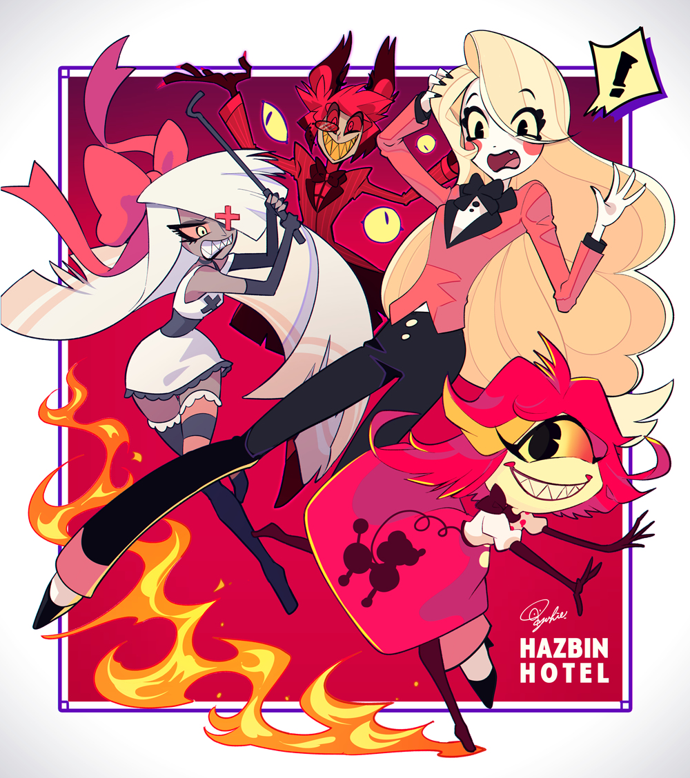 This is a pixiv picture whose title is HAZBIN HOTEL.