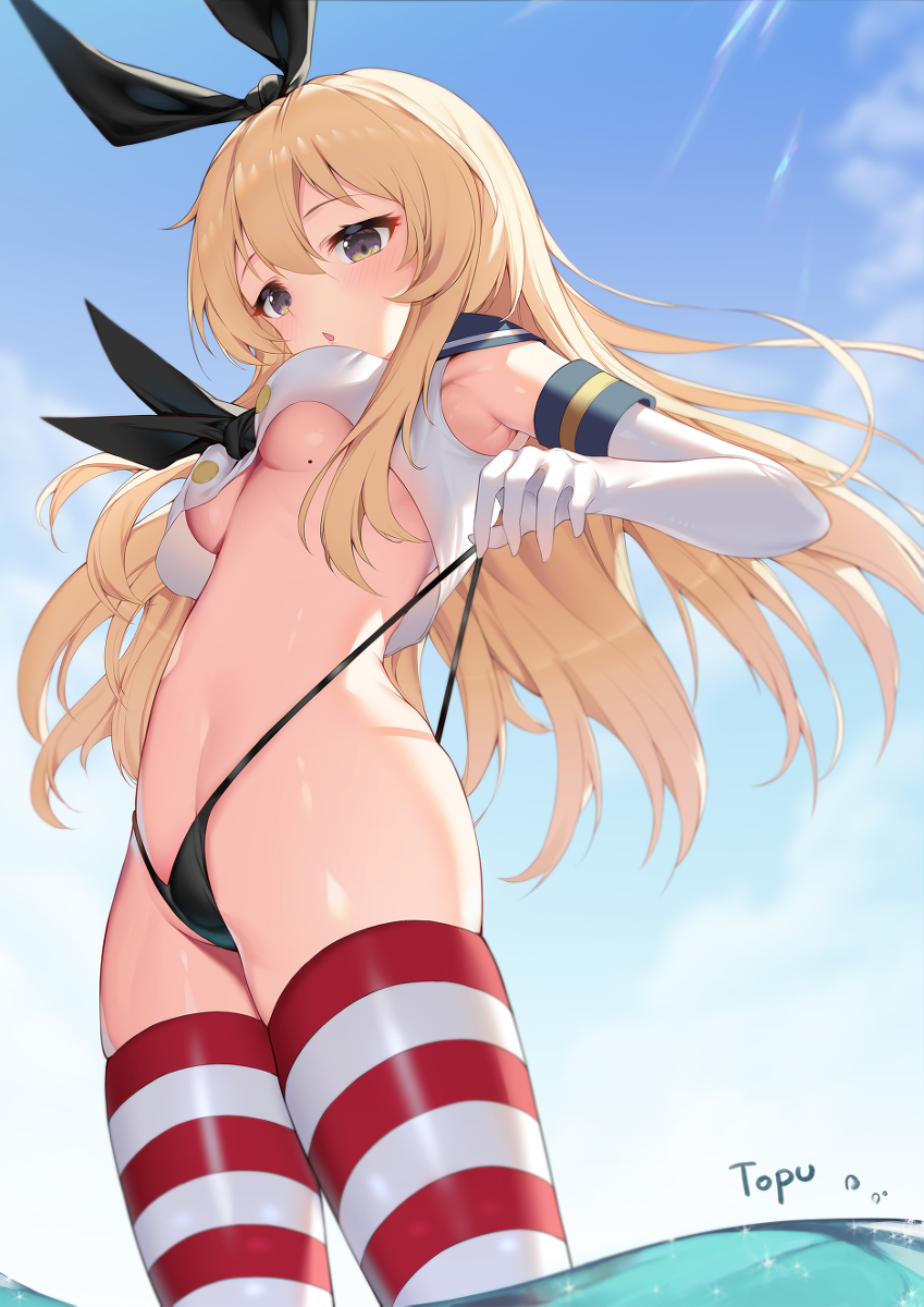 This is a pixiv picture whose title is 島風.