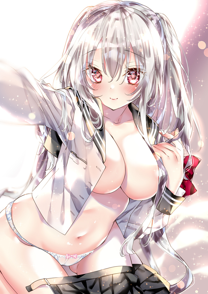 This is a pixiv picture whose title is オリキャラ銀髪きららちゃん.