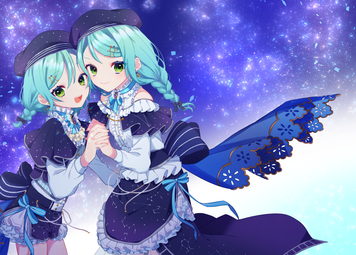 This is a pixiv picture whose title is 星降る夜に.