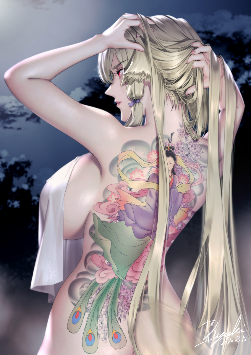 This is a pixiv picture whose title is 刺青.