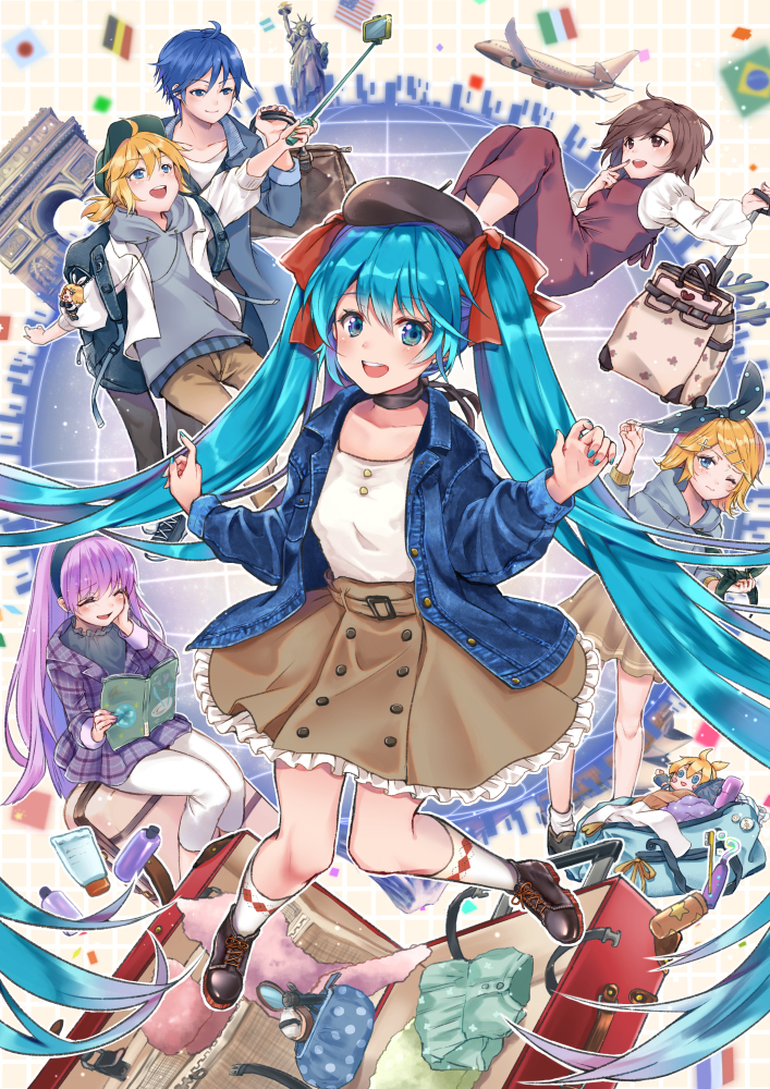 This is a pixiv picture whose title is 皆で世界旅行ー！.