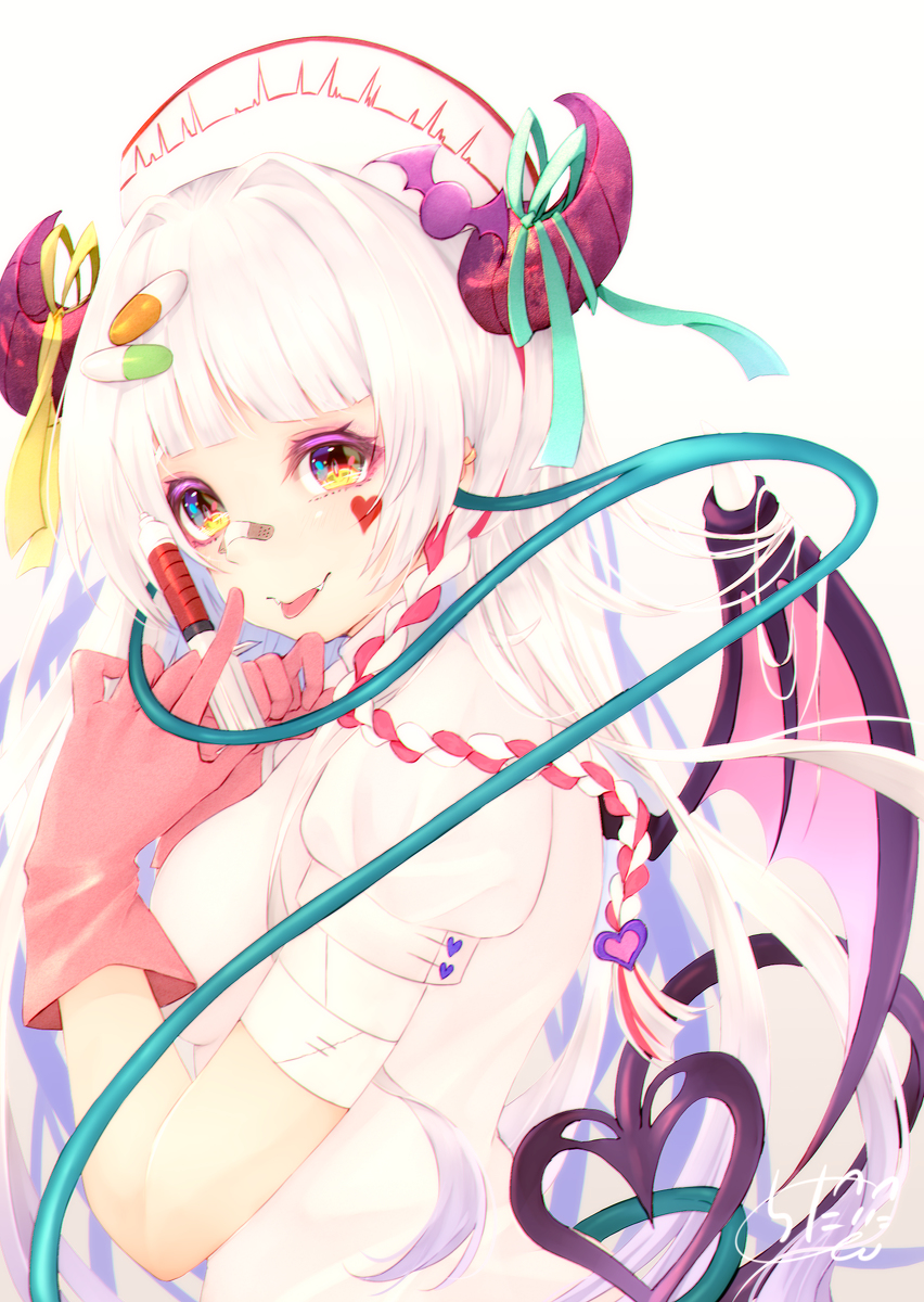 This is a pixiv picture whose title is 小悪魔ナース.