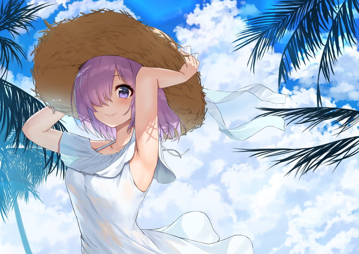 This is a pixiv picture whose title is ’夏に会えるといいですね、先輩！’.