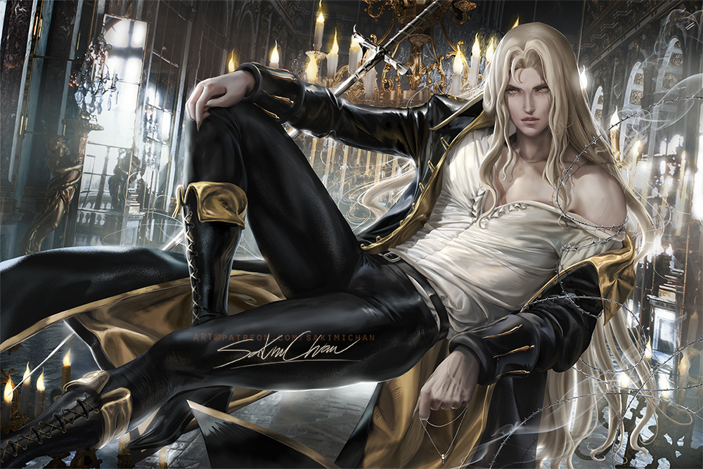 This is a pixiv picture whose title is 阿鲁卡多 Alucard.