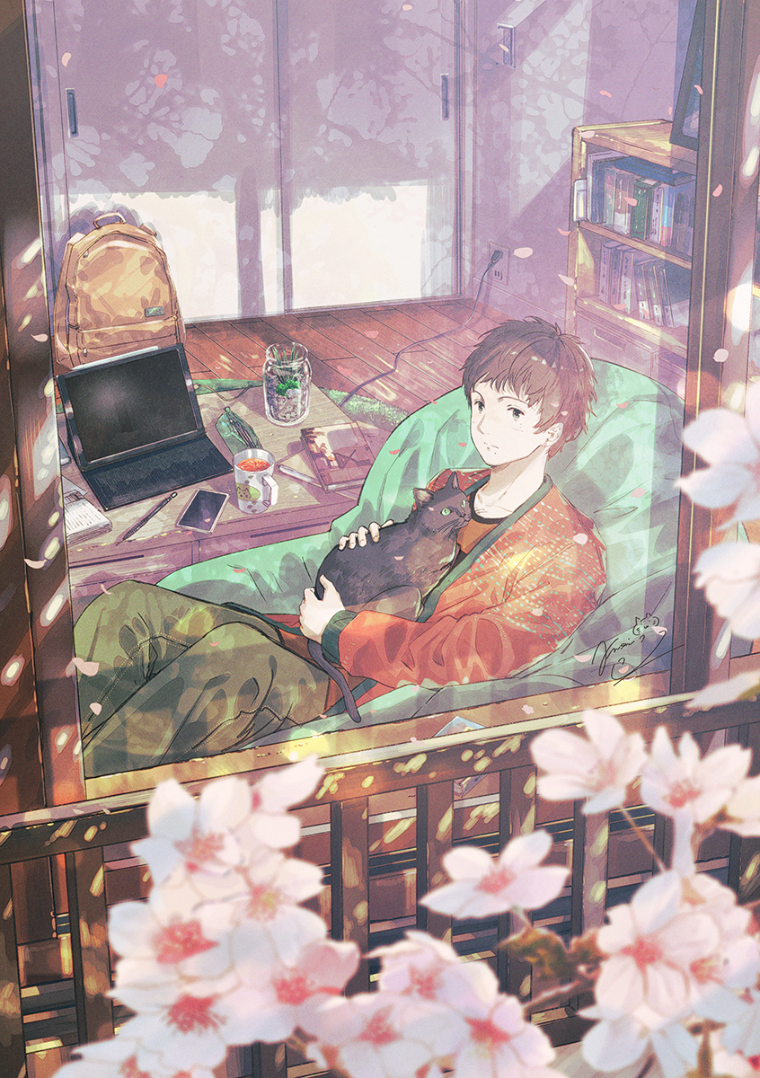This is a pixiv picture whose title is 「やっと春だね」.