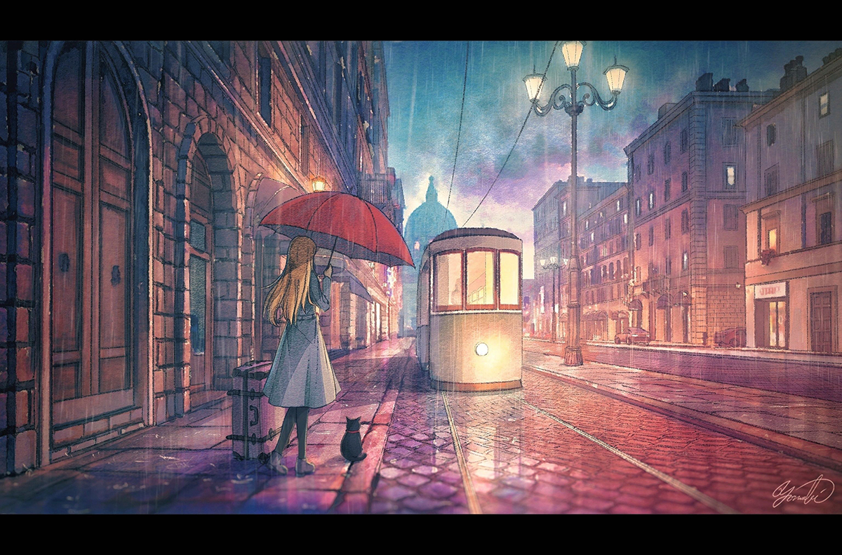 This is a pixiv picture whose title is 夜が明ける前に.
