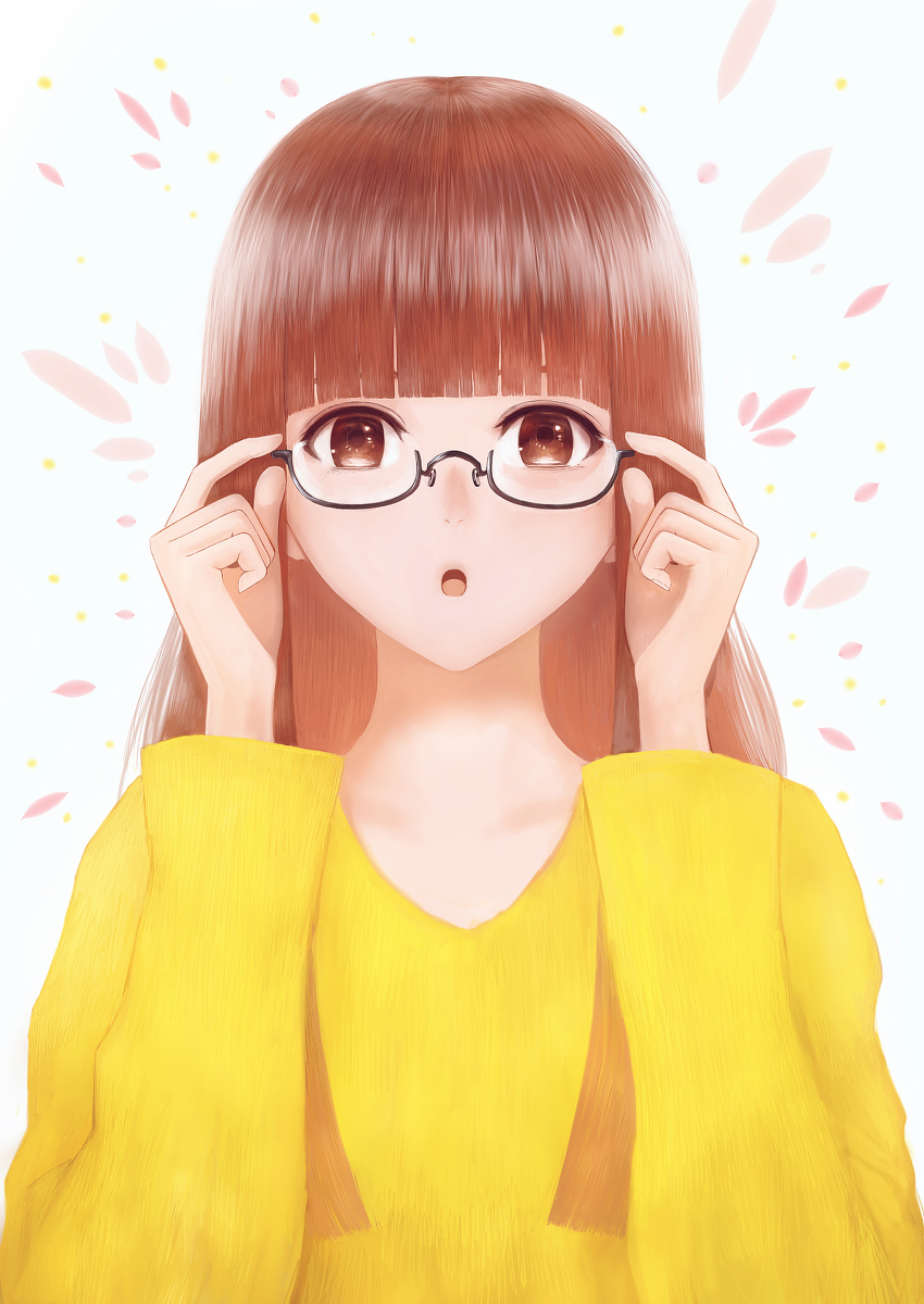 This is a pixiv picture whose title is 初めての眼鏡.