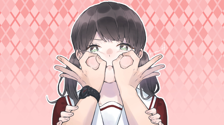 This is a pixiv picture whose title is 『変な顔』.